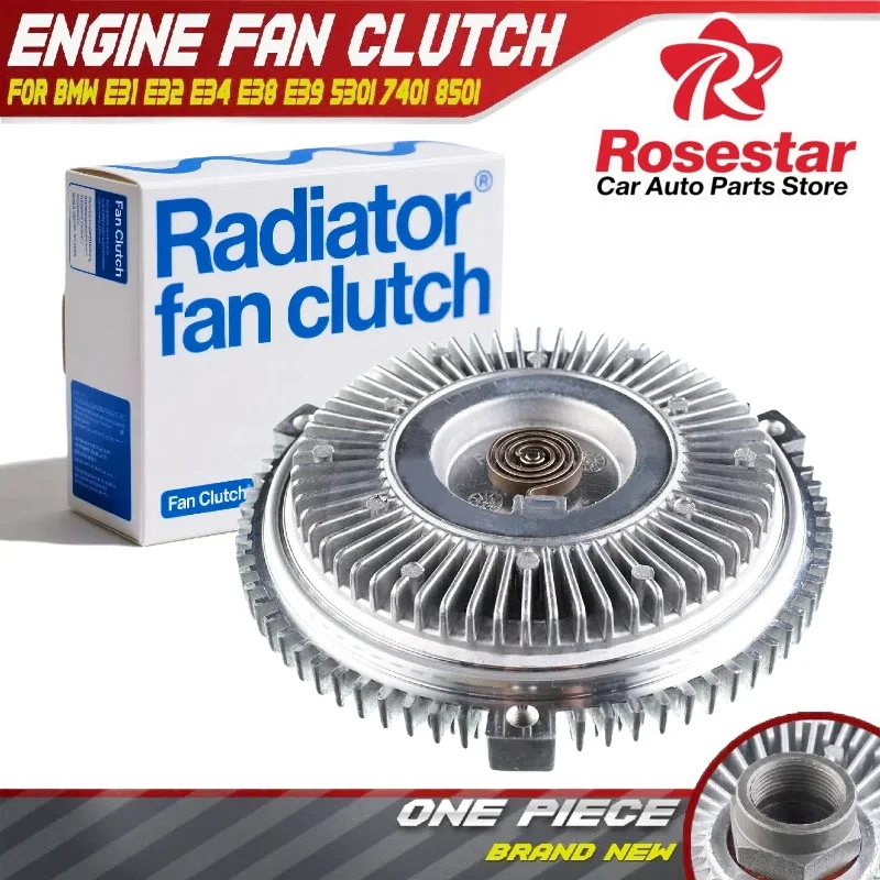 قابض مروحة تبريد المحرك Rosestar لسيارات BMW E31 E32 E34 E38 E39 91-03 V8 4.4L 11527502804، 11521723829، 11521745134
