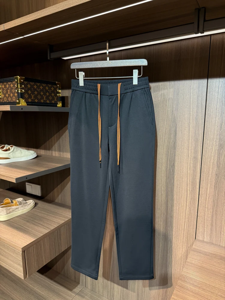 

High-Quali Men's Casual Pants Wool Blend Anti-Static Anti-Wrinkle Elastic Comfortable Autumn Winter Busin Straight Leg P...