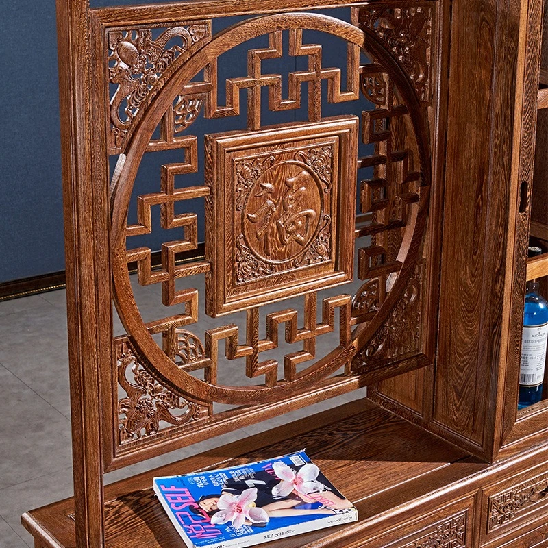

Mahogany Furniture Chicken Wings Wood Separate Hall Cabinet, Entrance Hall Entrance Cabinet Chinese Bar Cabinet