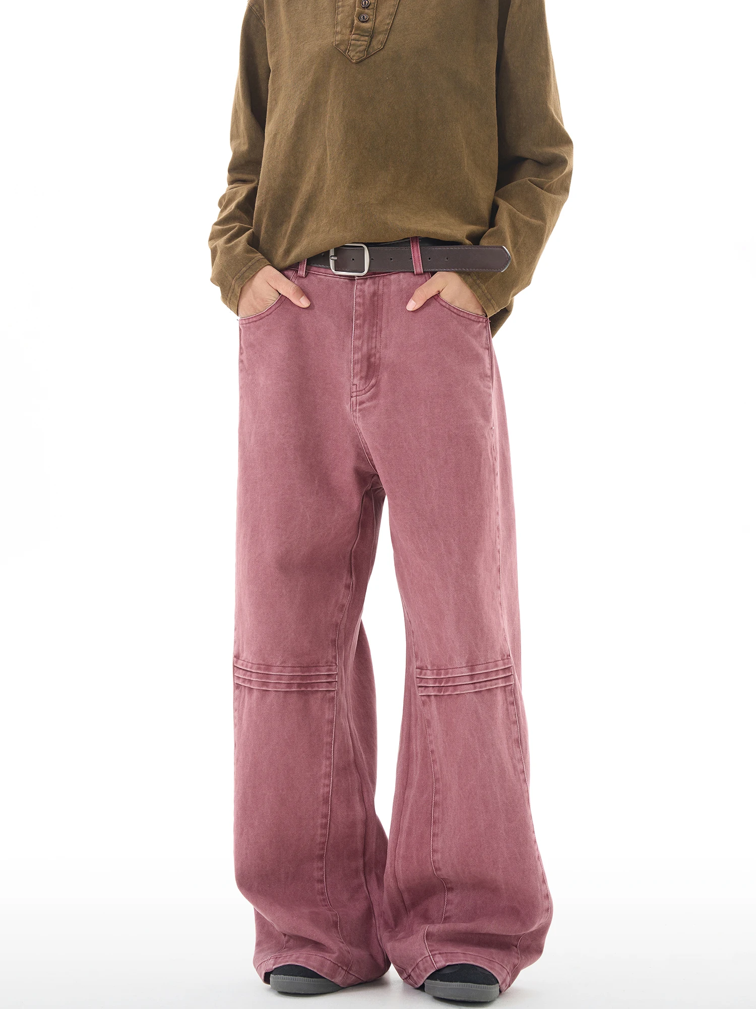 

THUMPUP Американские свободные прямые джинсы с завышенной талией в стиле ретро, повседневные крутые джинсы, хлопковые классические прямые джинсы свободного покроя