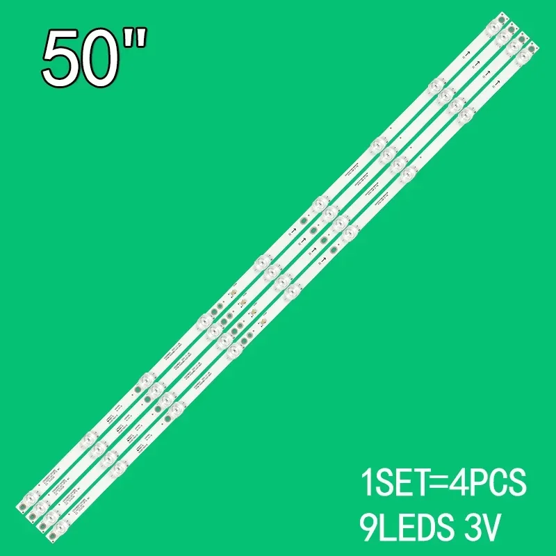 LED Backlight Strip Bar para TV, 9 Lâmpada, Acessórios de TV, 50UK950, 50D1UDVB, K500WD01, K500WDD1, A3, 4708-K500WD-A3113N01, 900mm