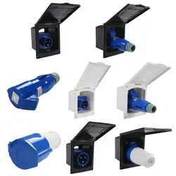 16/32A External Flush Hook Up Power Outlet Motorhome Trailer Flush Inlet Socket Automotive Accessories