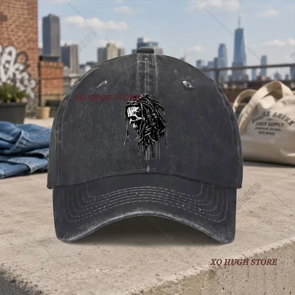 Gothic Anime Skull Cap With Dreadlock Hair Fishing Cowboy Sun Hats Hip Hop Mens Snapback Cap
