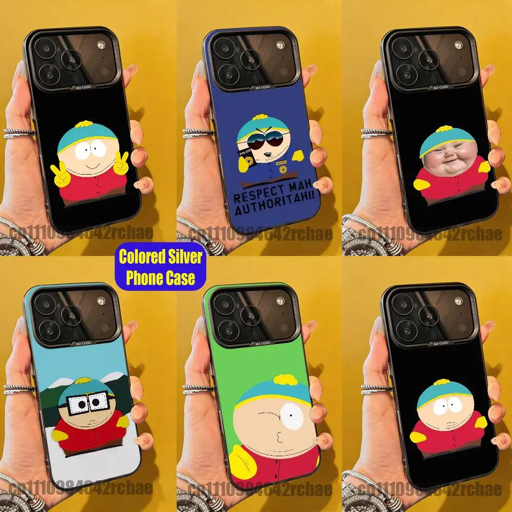 

For S-South P-Park Eric Cartman Phone Case iPhone 15,17,12,14,13,16,11,E,Max,Plus,Air,Pro,Mini Custom Color Silver Cover