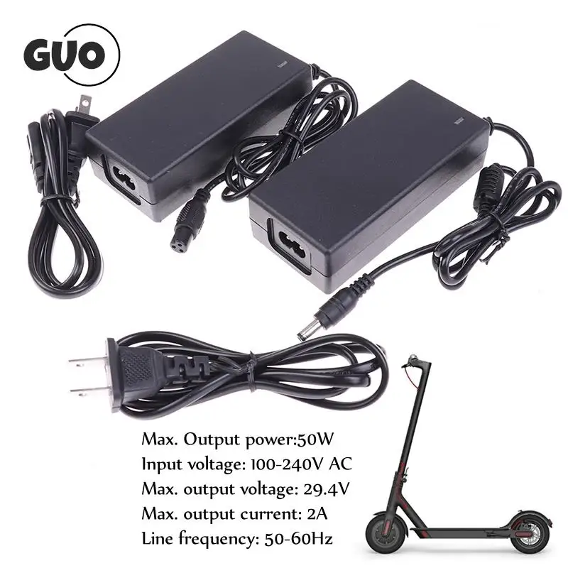 29.4V 2A Electric Drive Smart Balance Wheel Charger Self Balancing Scooter Hover Board Power Battery Charger EU US Plug