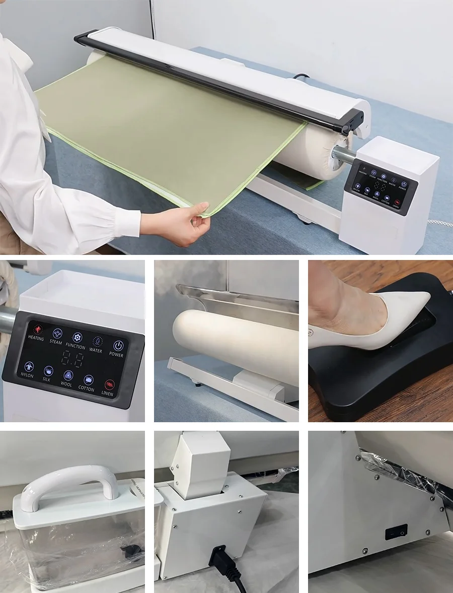 Easy Operated Professional 900mm Roller Ironing Machine Rotary Steam Press Less Time