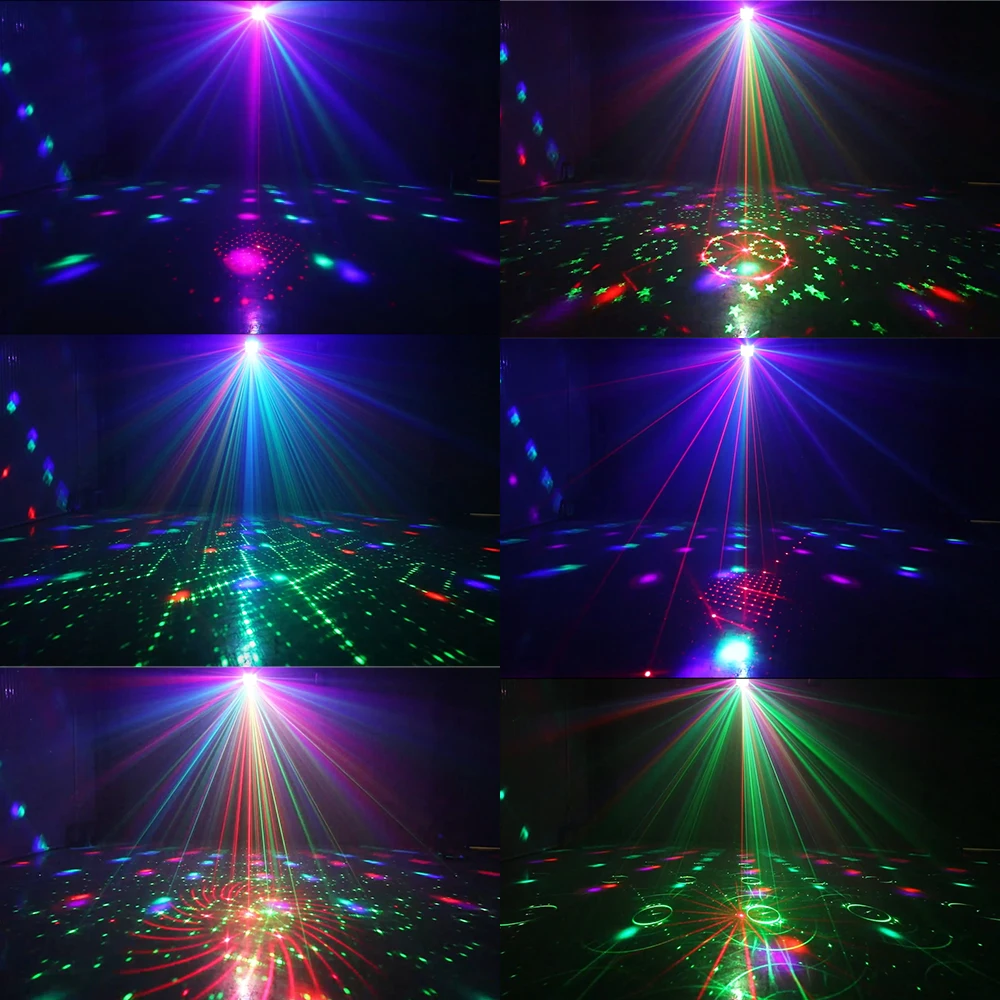 LED Butterfly Stage Lights Remote Control Dj RGB Led Four in one laser strobe light colorful ktv flash room bar nightclub lights