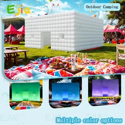 20ftLarge Inflatable Nightclub Cube Tent Portable Air Cube Square Gazebo Event Room Tent House with Led Light & Blower For Party