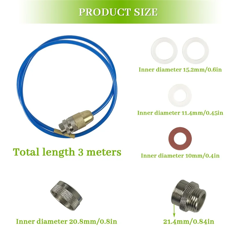 A69ehigh Pressure Water Pipe Cleaning Device Powerful High Pressure Pipe Cleaner For M22 M24 And 1/2 Inch Pipes,3 Metre