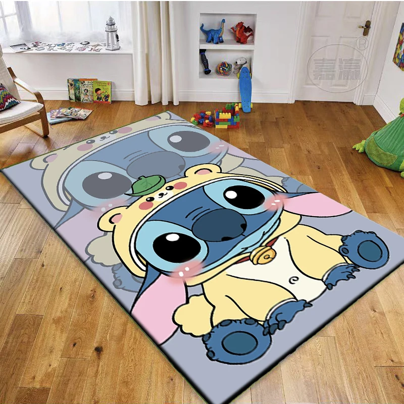 Stich Cartoon Carpets Living Room Bedroom Large Area Soft Mat Home Children\'s Floor Rugs Picnic Camp Kitchen Mat Crawling Carpet