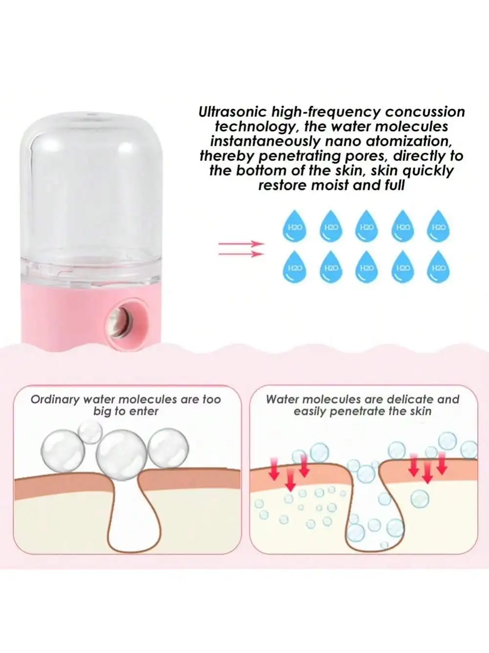 2026USB Mist Facial Sprayer  Humidifier Rechargeable Nebulizer Face Steamer Moisturizing Beauty Instruments Face Skin Care Tools