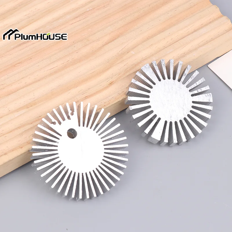 COB Radiator Diameter 25/37.5/40/48/50/53/60/65/67MM High Power Led Heatsink Sunflower Solid Radiator Round Alloy Aluminum