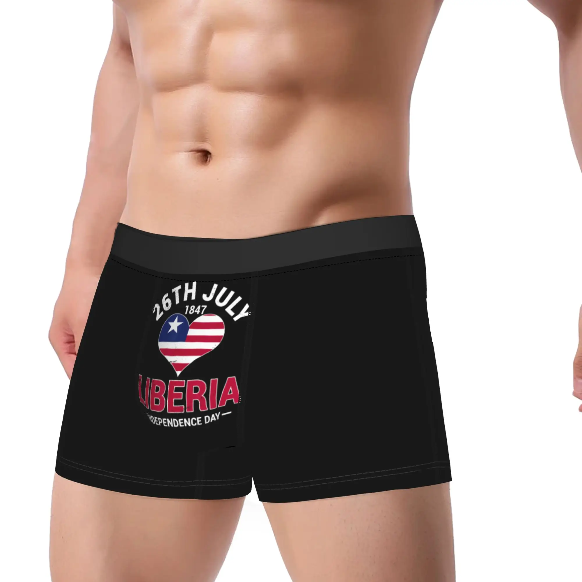 26th July Liberia Independence Day 1847 Underwear  Male Boxer Brief Breathable Boxer Shorts Hot Sale Design Oversize Panties