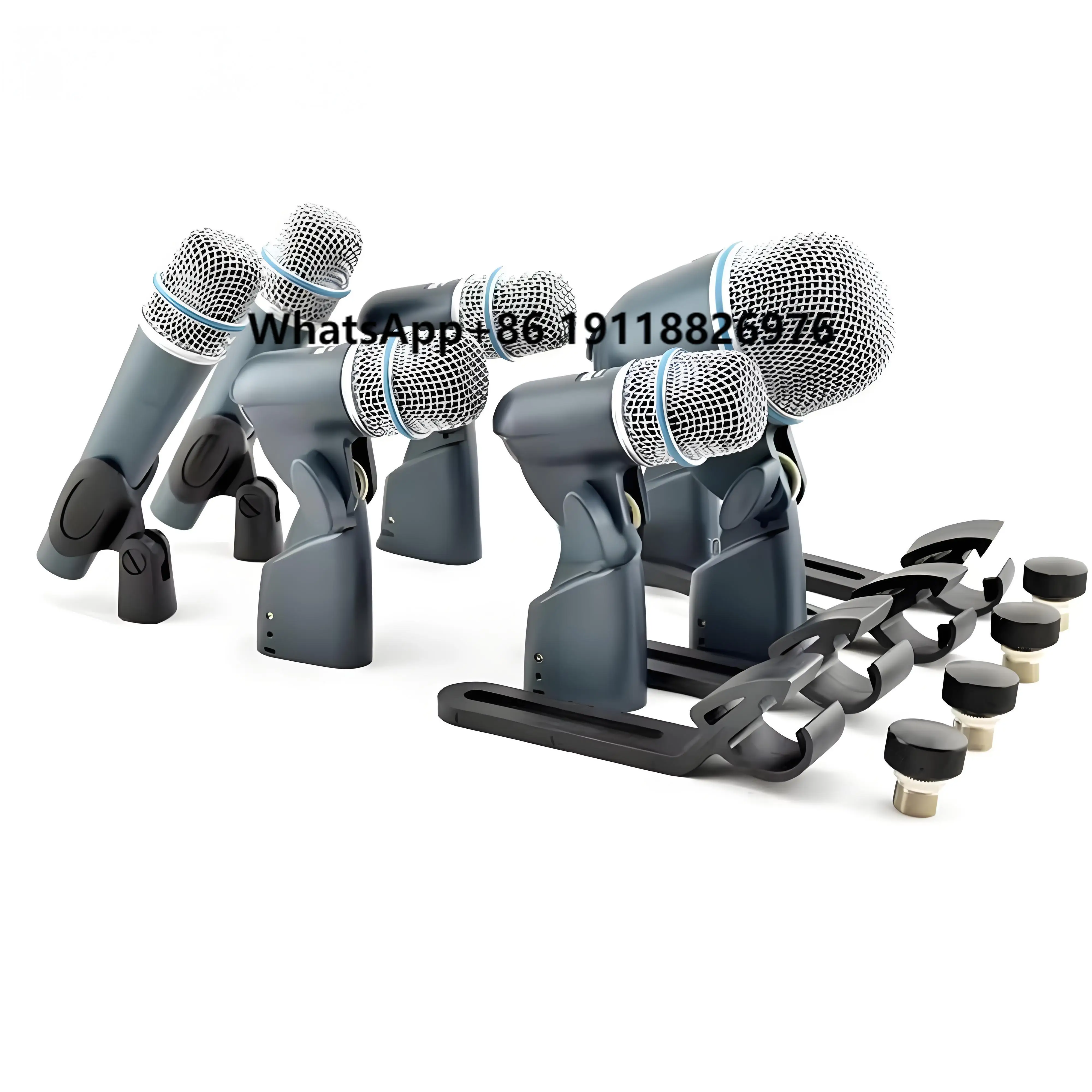 

BETADMK7 Drum Microphone Kit Professional 7 Piece Set Instrument Microphone for Bass Amp Toms Snare