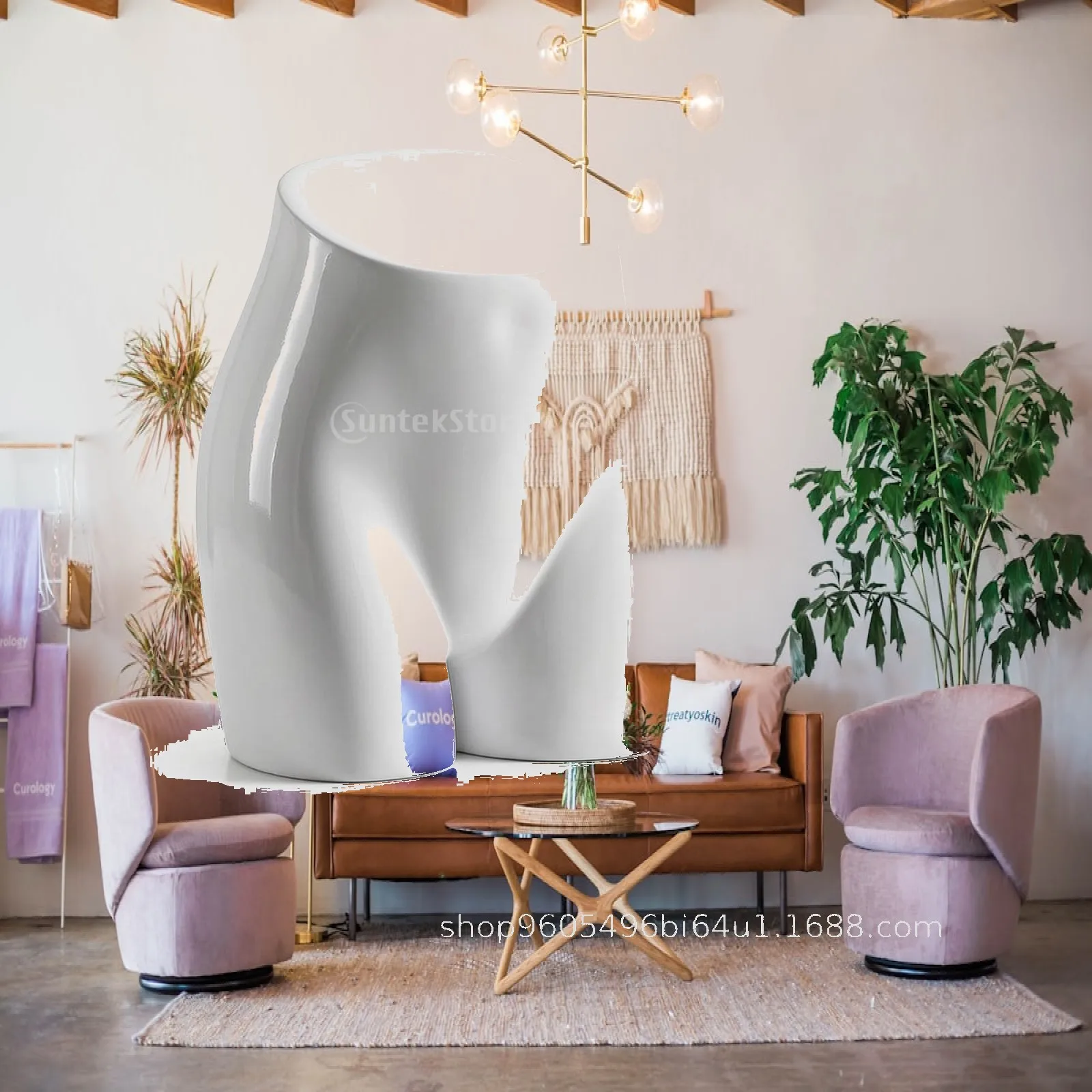 Female Mannequin Torso Polyethylene Half Body Heart Hip Display Stand Underwear Form for Retail