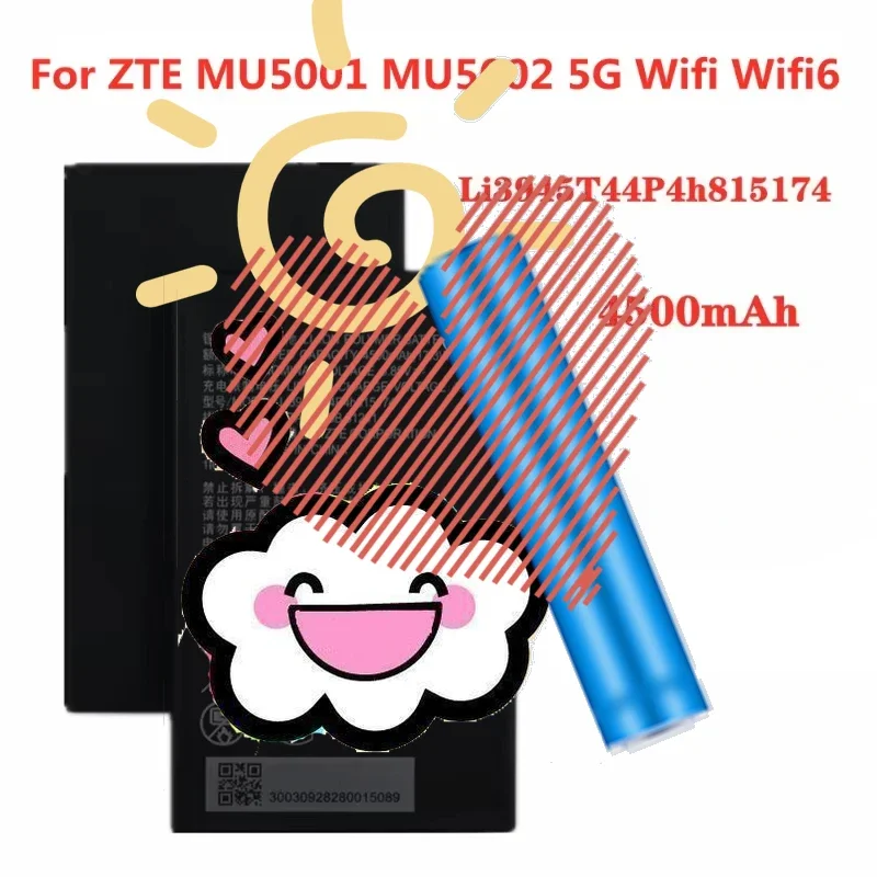 

New Li3945T44P4h815174 Battery For ZTE MU5001 5G Wifi Wifi6 Portable Wireless Router Battery Bateria Fast Ship