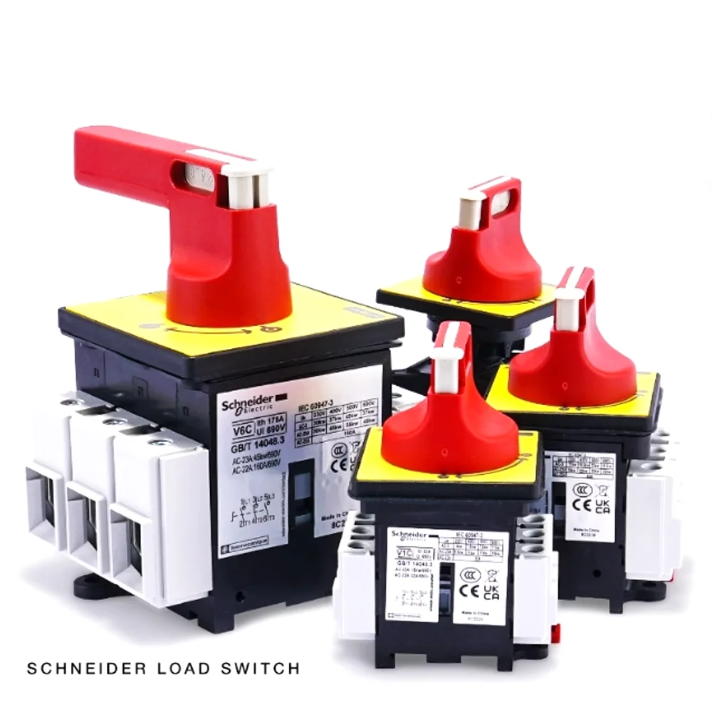 Piezas originales de carril Din Schneider 32A 3P VCF1C (V1C + KCF1PZC) cuerpo del interruptor de carga V1C y Panel KCF1PZC interruptor-disconector
