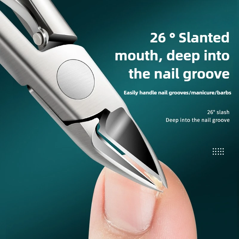 Thick Nail Professional Nail Clipper with Stainless Steel Body for Nail Care and Removing Ingrown Nails 1pcs image 2