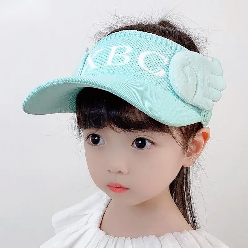 Summer Children's Sun Hat Cute Wings Girls Sunscreen Cap Elasticity Princess Peaked Cap Breathable Outdoors Fashion Baby Hats