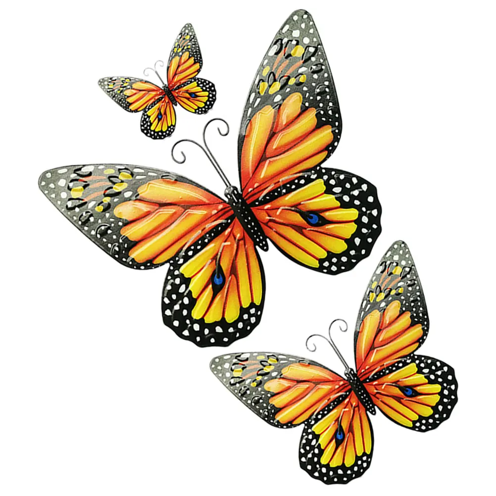 

3pcs Decor Iron Wall Decal Iron Hanging Bedroom Pendant Decoration Garden Fence Bedroom Wall Pendant Gate