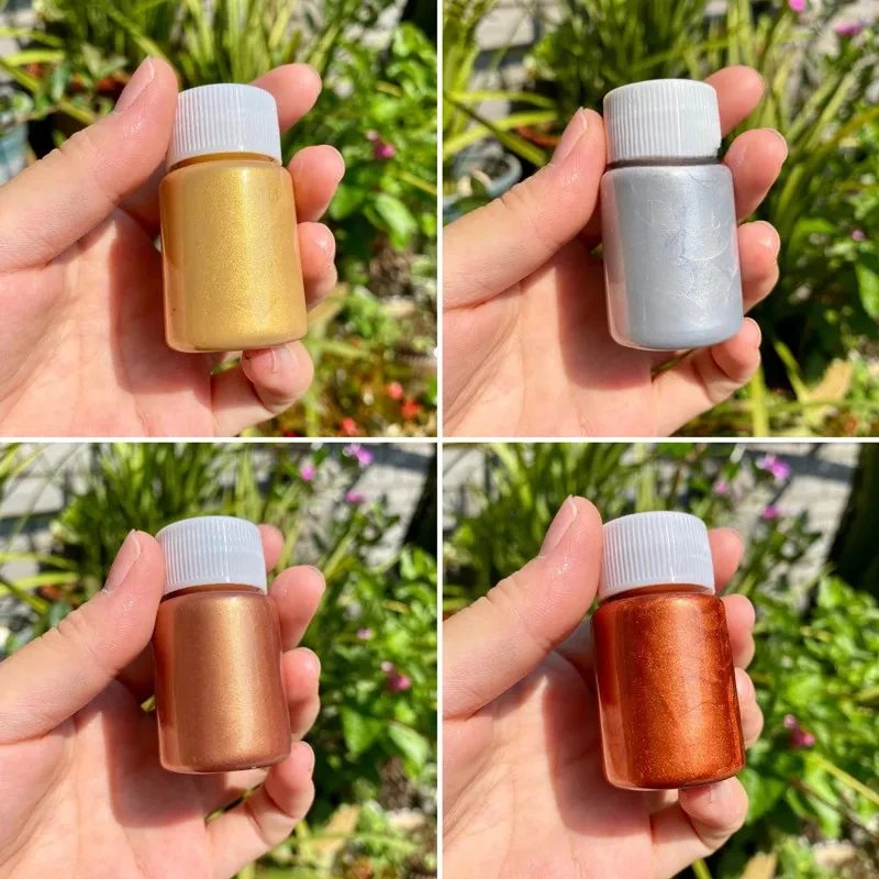 20ML Gold Metallic Acrylic Paint Waterproof Not Faded for Statuary Coloring DIY Hand Painted Clothes Liquid Graffiti Pigments view 4