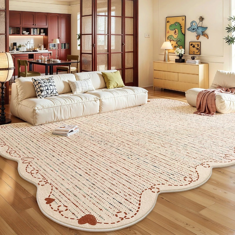 Large Area Bedroom Decor Plush Carpet Cream Style Carpets for Living Room Thick Washable Study Floor Mat Fluffy Soft Bedside Rug