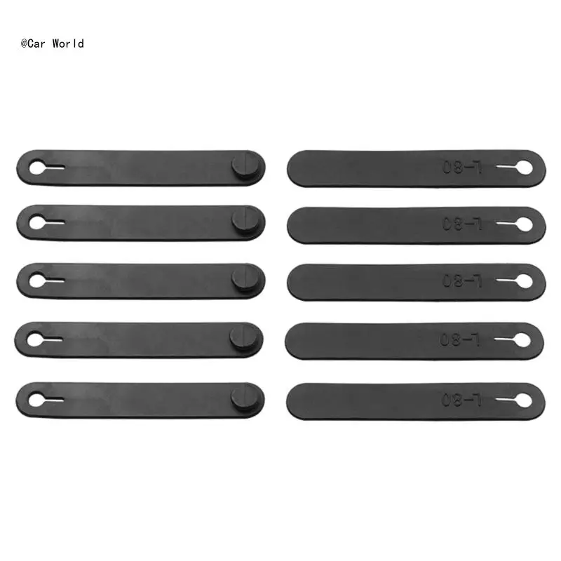 6XDB Elastic Rubber Cable Organizers Storage Tie Cable Winders Motorcycle Line Fix Ties