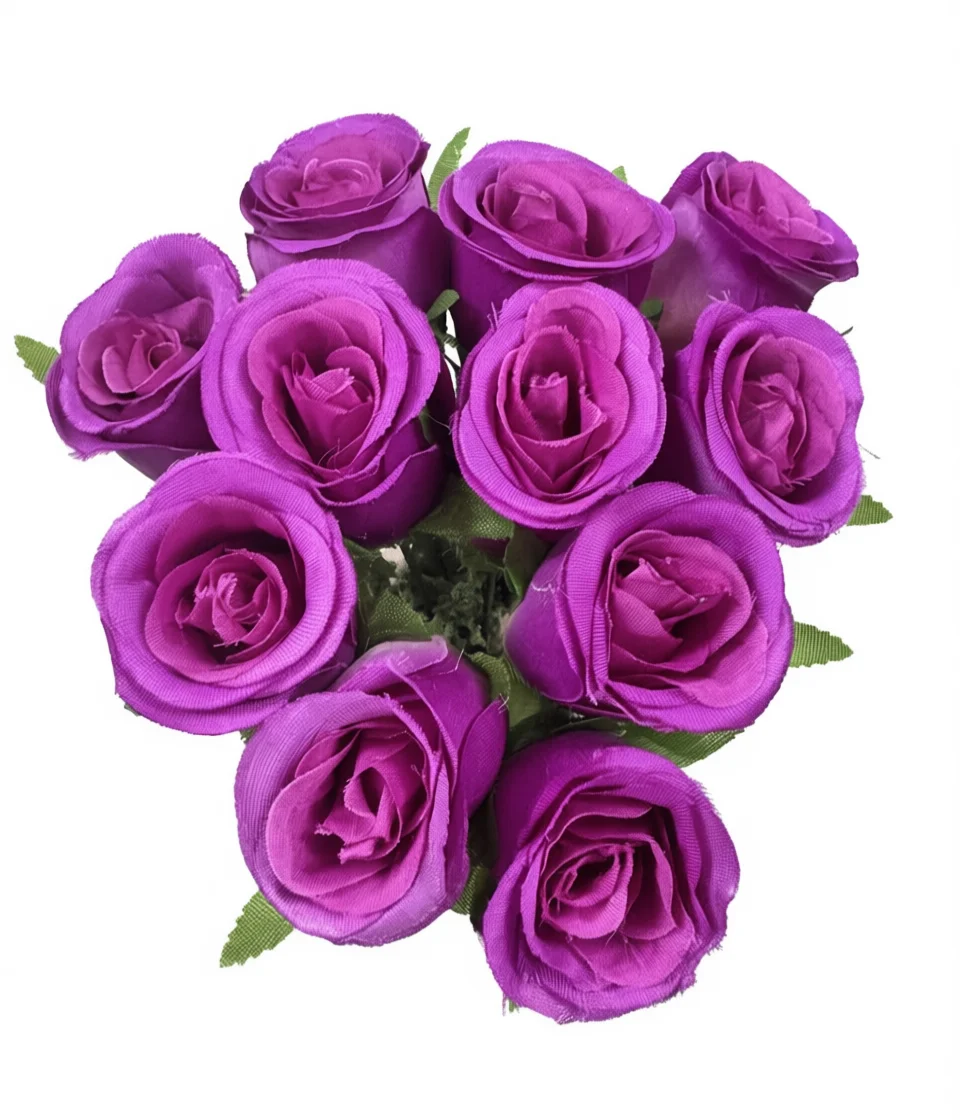 

12Pieces Artificial Roses Real Touch Plastic Handmade Decorative Flowers Customizable Colors for Home Decoration