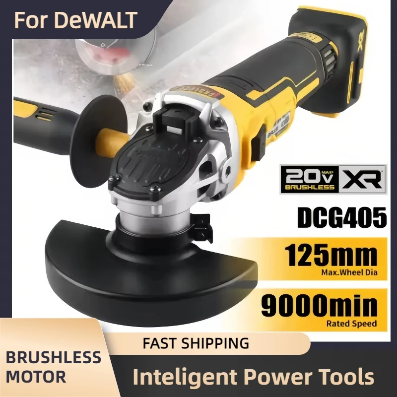 For DeWALT DCG406-20V intelligent power tool, high-performance brushless cordless angle grinder for cutting and polishing
