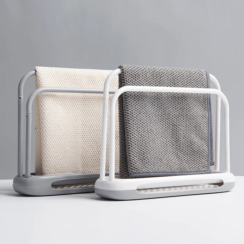 

Kitchen Dishcloth Holder Towel Rag Hanger Sink Sponge Holder Rack Shelf For Bathroom Dish Cloth Detachable Organizer