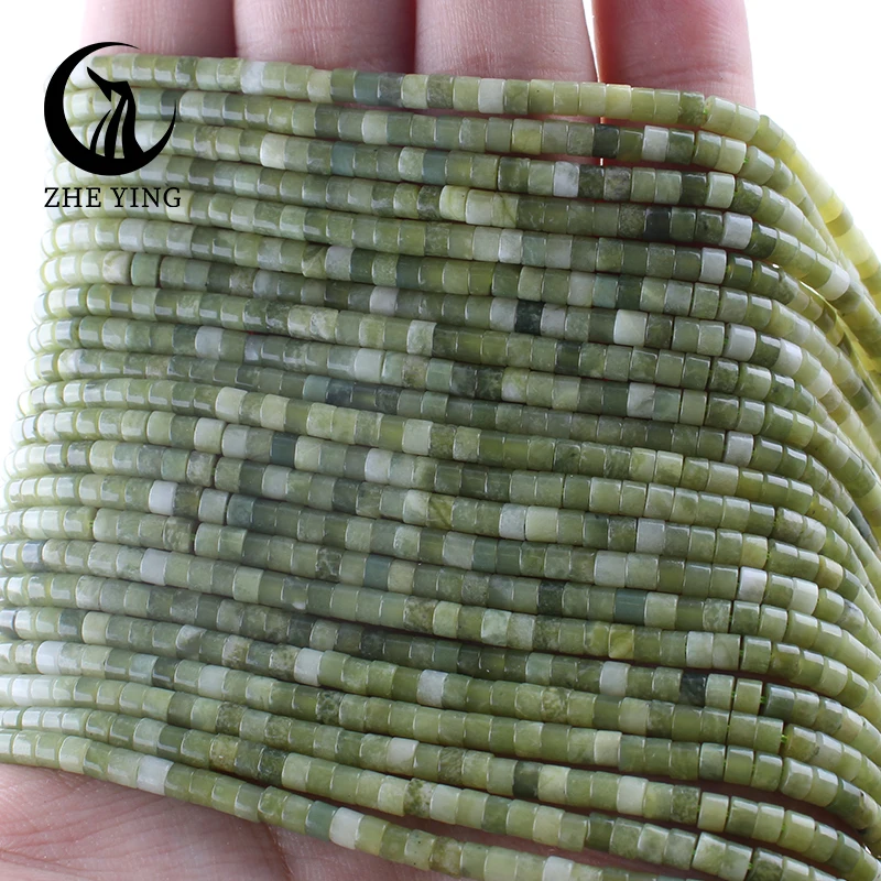 

Natural Stone 2x3mm Rondelle Jade Beads South Jade Flat Loose Spacer Abacus Beads for Jewelry Making DIY Accessories