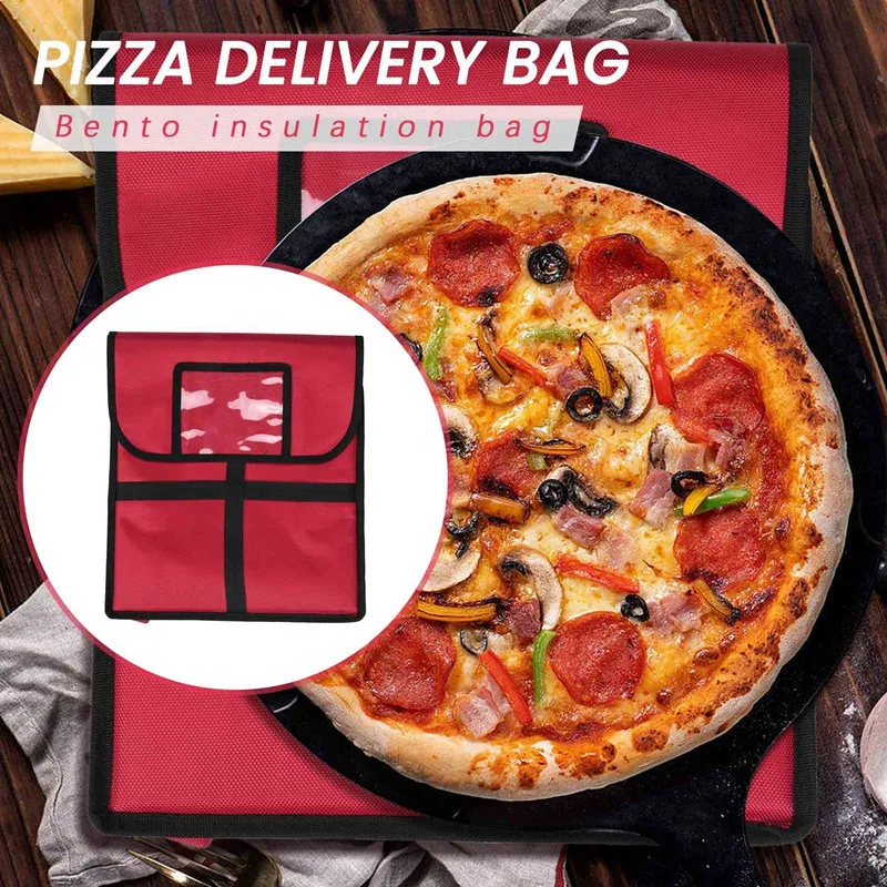 Insulated Pizza Food Delivery Bag Professional Large Pizza Delivery Bag Moisture-Proof Pizza Box