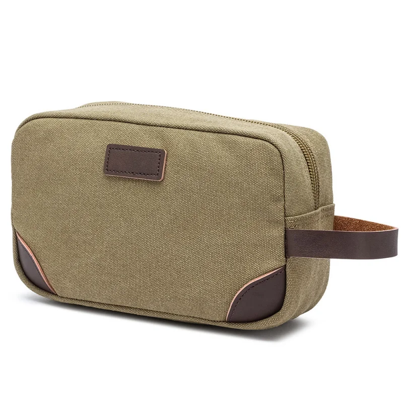 Men's and women's universal fashionable sports casual small handbag canvas cosmetic bag storage toiletry bag