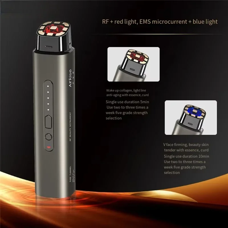 EMS Micro-current เครื่องมือความงาม LED Home Beauty Instrument คอลลาเจนนําเข้าเครื่องมือ Skin Care Rejuvenation สูงความถี่