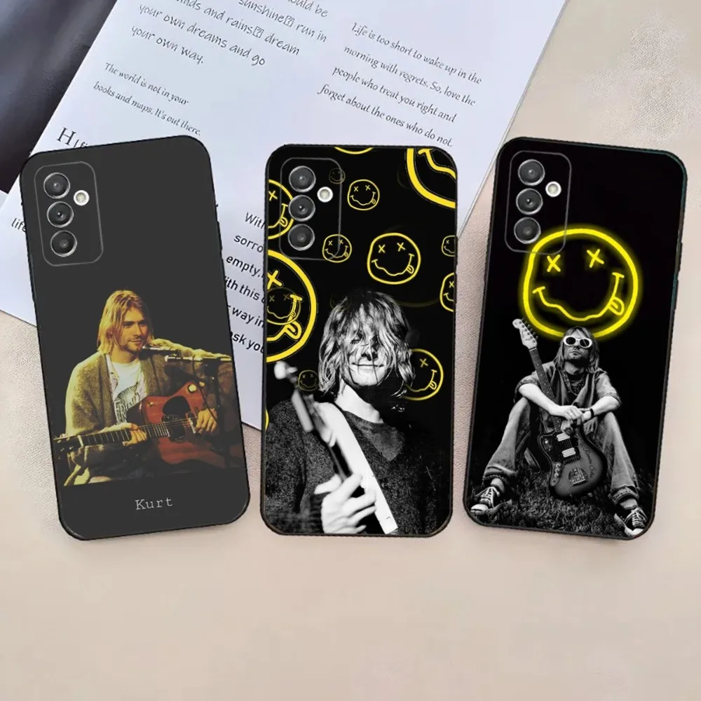 Band K-Kurt C-Cobain Phone Case For Samsung Galaxy A20,A21s,A22,A31,A32,A52,A53,A72,73,A80,A91 Soft Black Phone Cover