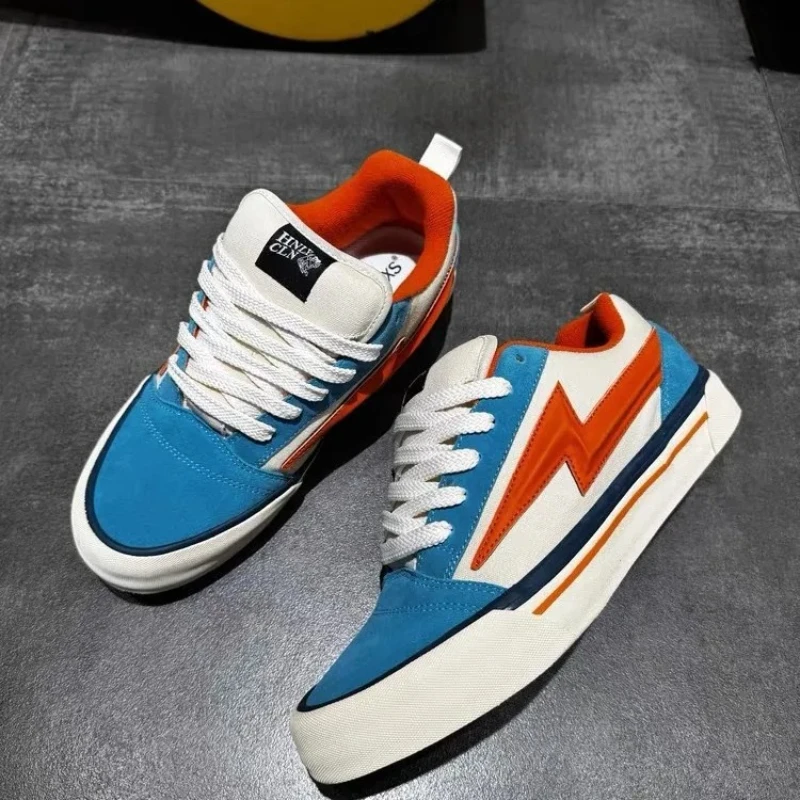 

Новые мужские повседневные кеды из канваса в американском стиле, уличные скейтерские туфли, крутые хип-хоп лоферы на шнуровке