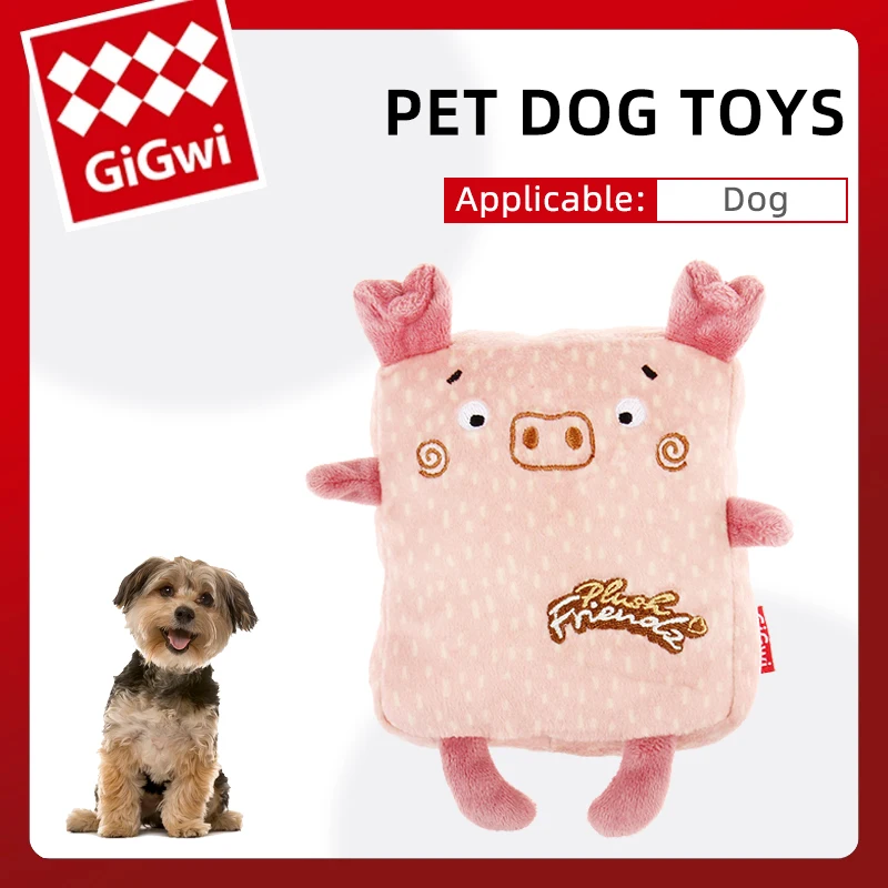 

GiGwi Dog Pets Toy Block Series with Handle Squeaky Interactive Soundmaking Animal Accompany Toys for Dogs Durable Chew Pet Toy