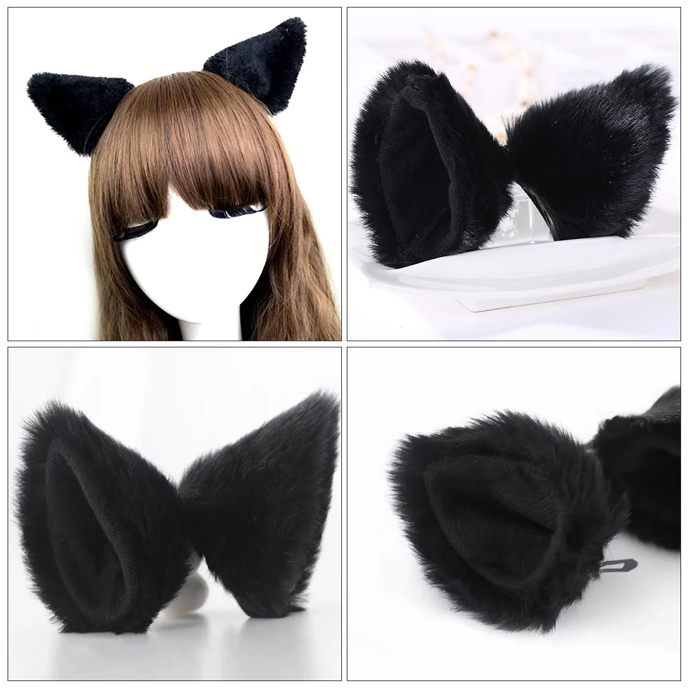 

2Pcs Cosplay Cat Ear Hair Clips Soft Comfortable Material Party Hairpin Cute Hair Accessory Costume