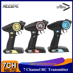 7CH Transmitter NEEBRC NB-7D 7 Channel w/ Light Control Receiver Set 2.4G Remote Controller for RC Car Tank Boat Model Toy