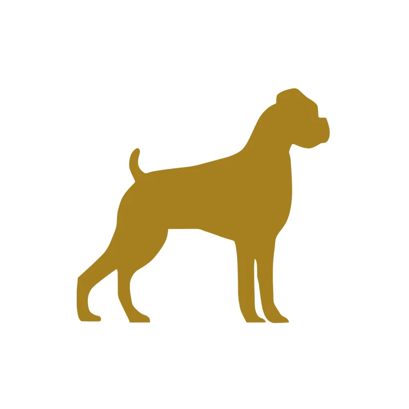 Boxer Dog Vinyl Decal – Car, Window, Bumper, Laptop, Wall Decor – 3 Sizes / 20 Colours / Custom Size Available
