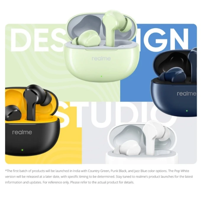 Original Realme Buds T110 TWS Earphone Bluetooth 5.4 Niose Cancelling Wireless Headphone 38 Hour IPX5 Waterproof