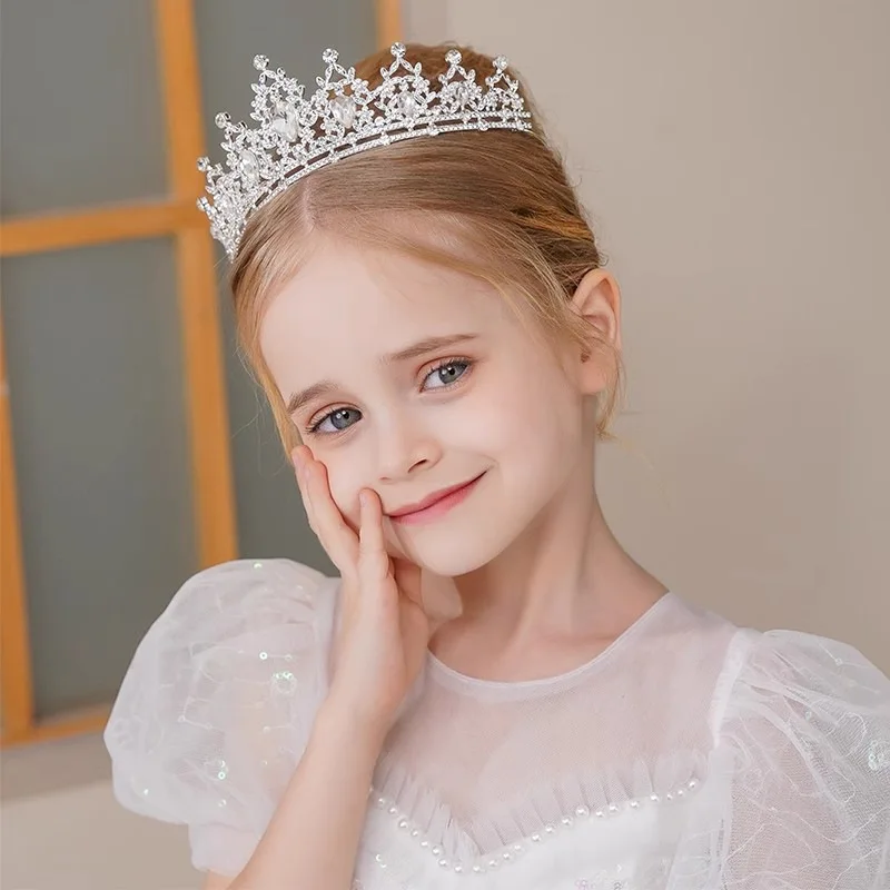 Girls Headdress Children's Birthday Performance Princess Crown Girl Adult Ceremony Stylish and Personalized Headband Ornament