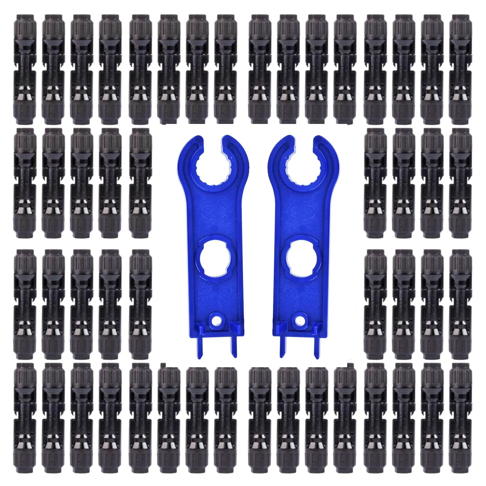 

Solar Connectors Wire Panel pv Connector （14-10AWG） Cable with Spanners IP67 Waterproof Male/Female (50 Pairs)