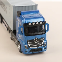 1:36 Diecast Alloy Truck Head Model Toy Container Truck Pull Back With Light Engineering Transport Vehicle Boy Toys For Children