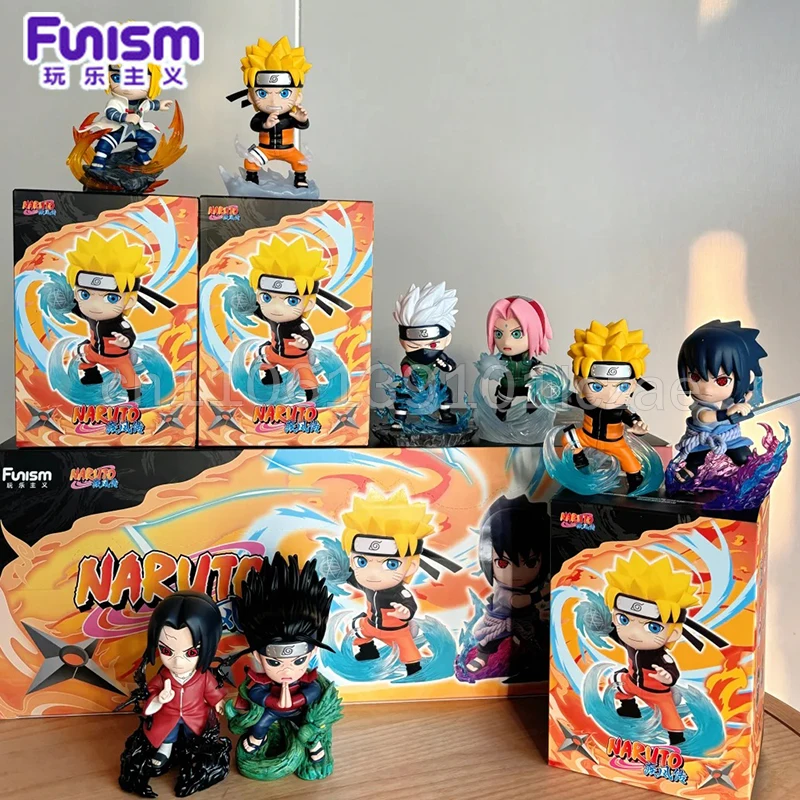 Caja Sorpresa Original Funism Naruto Shippuden, Serie Batalla Final, Figura Coleccionable de Anime, Decoración de Escritorio para Fans de Naruto