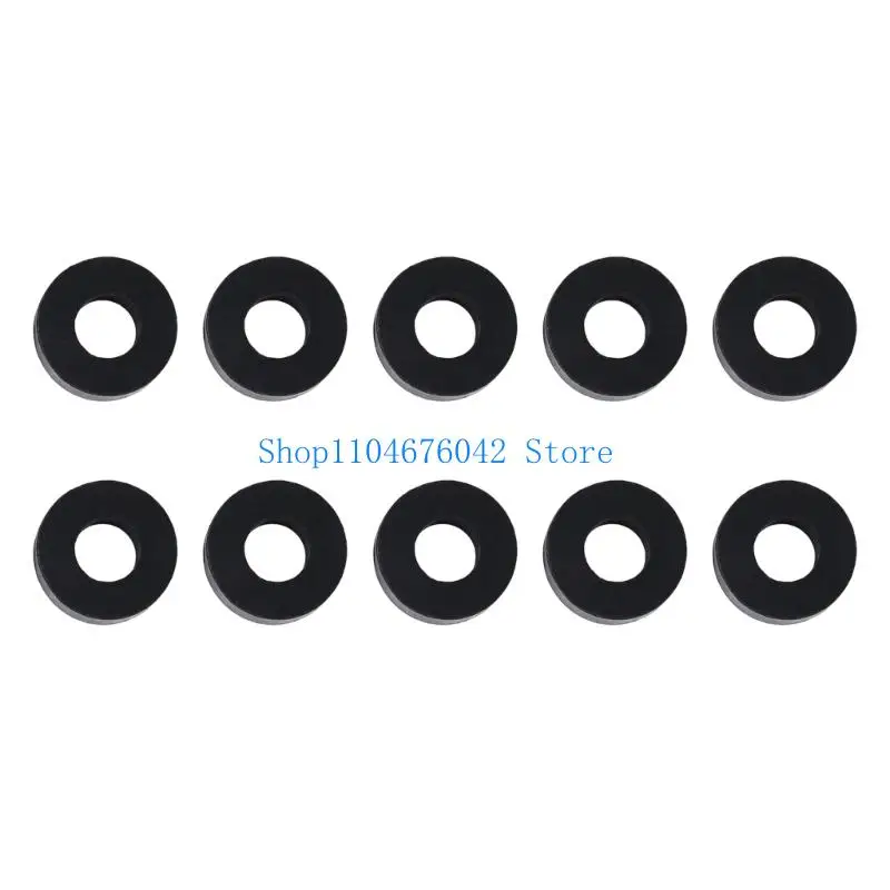 652F 10 Piece Rubber Cushion Washer 25 mm Outer Diameter 10 mm Thick for Repair Work and Vibration Control Service Use