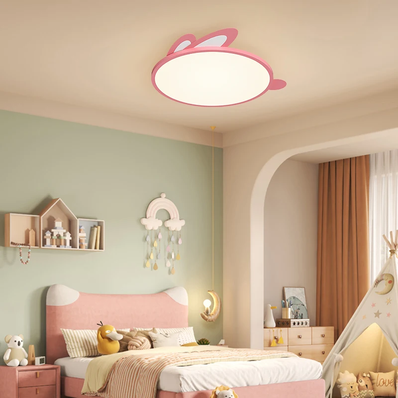 Creative Rabbit LED Ceiling Lamp For Children’s Room Dining Room Bedroom Foyer Kitchen Lamp Remote Control Lamp Decoration