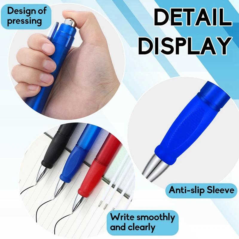 

6 Pcs Big Pens Jumbo Pen Bulk With Refills Extra Large Ballpoint Pens Black Ink Fat Pens Giant Pen Oversize Retractable