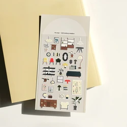 Korean Import Brand Suatelier House Furnishings Paper Stickers Cute Scrapbooking Diy Journaling Diary Stationery Sticker Decor