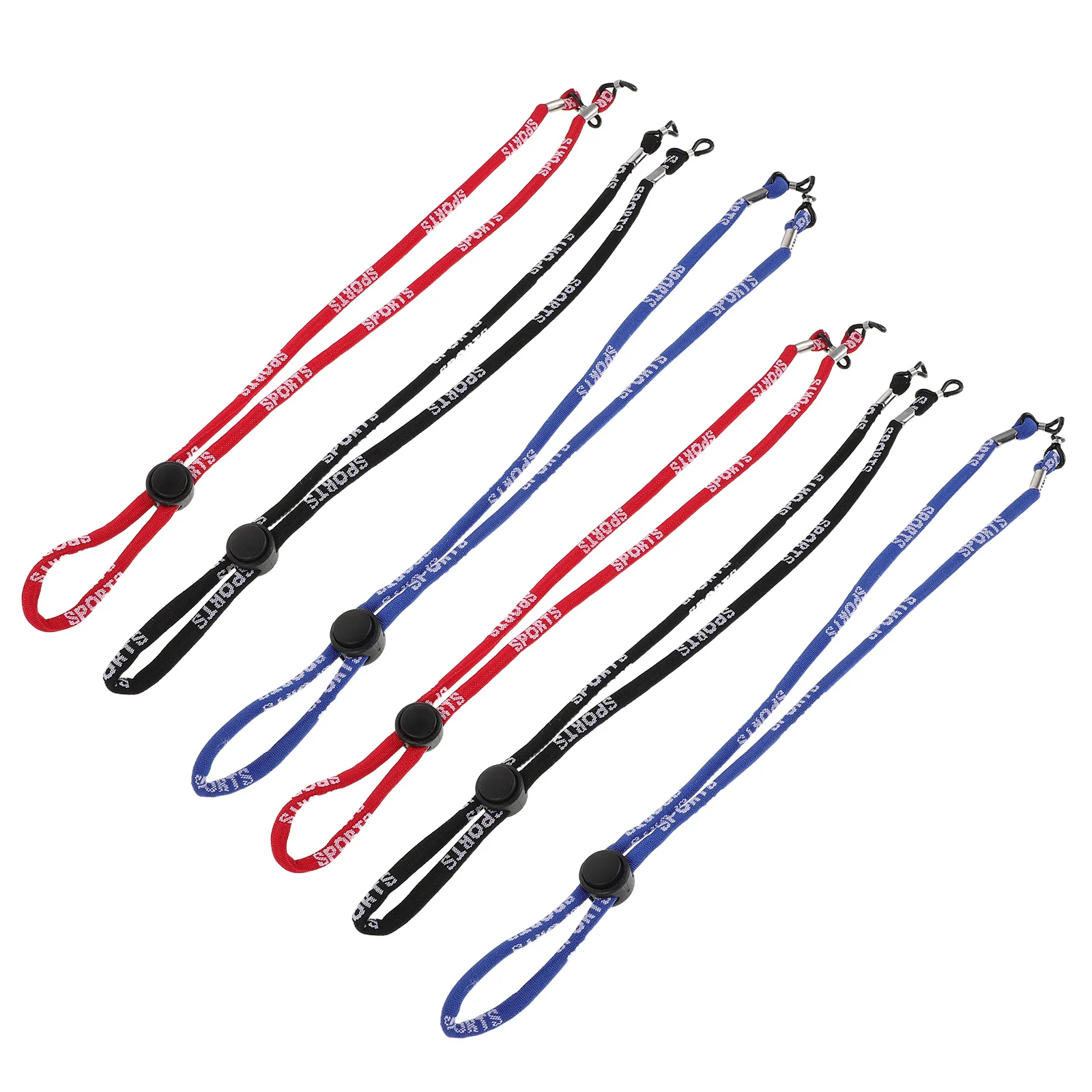 

6Pcs Adjustable Sports Eyeglass Chain Anti-Drop Strap for Running Cycling Sweatproof Eyewear Retainer Elastic Cord